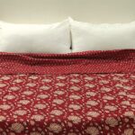 Hand Block Print cotton blanket,Jaipur dohar, Quilt blanket,Traditional Dohar Quilt, Handmade blanket runner, Reversible summer quilt