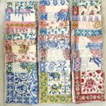 Assorted Indian Hand Block Printed Napkin 100% Cotton Cloth Bordered Napkins Eco Friendly Reusable Cotton Napkins Housewarming Gift
