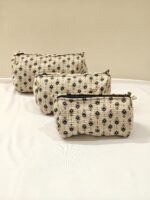 Large Cotton Quilted Hand Block Printed Wash Bag | Ideal Gift | Handmade | Toiletry Bag | Cosmetic Bag Block Print Travel Accessory Holiday - Image 7