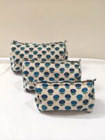 Large Cotton Quilted Hand Block Printed Wash Bag | Ideal Gift | Handmade | Toiletry Bag | Cosmetic Bag Block Print Travel Accessory Holiday - Image 9