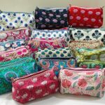 Large Cotton Quilted Hand Block Printed Wash Bag | Ideal Gift | Handmade | Toiletry Bag | Cosmetic Bag Block Print Travel Accessory Holiday
