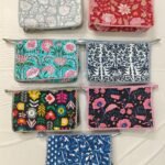 Block Print Quilted Kindle case with zip , floral handmade Pouch, sanitary pad pouch , ipad mini case, kindle sleeve , book lover gifts,