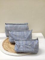 Large Cotton Quilted Hand Block Printed Wash Bag | Ideal Gift | Handmade | Toiletry Bag | Cosmetic Bag Block Print Travel Accessory Holiday - Image 10