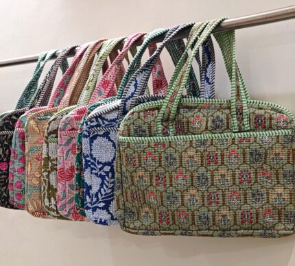 Hand Block Printed Quilted Laptop Bag, Jaipur Handmade Floral Cotton Laptop sleeve , cute Indian macbook air sleeve, graduation gift for her